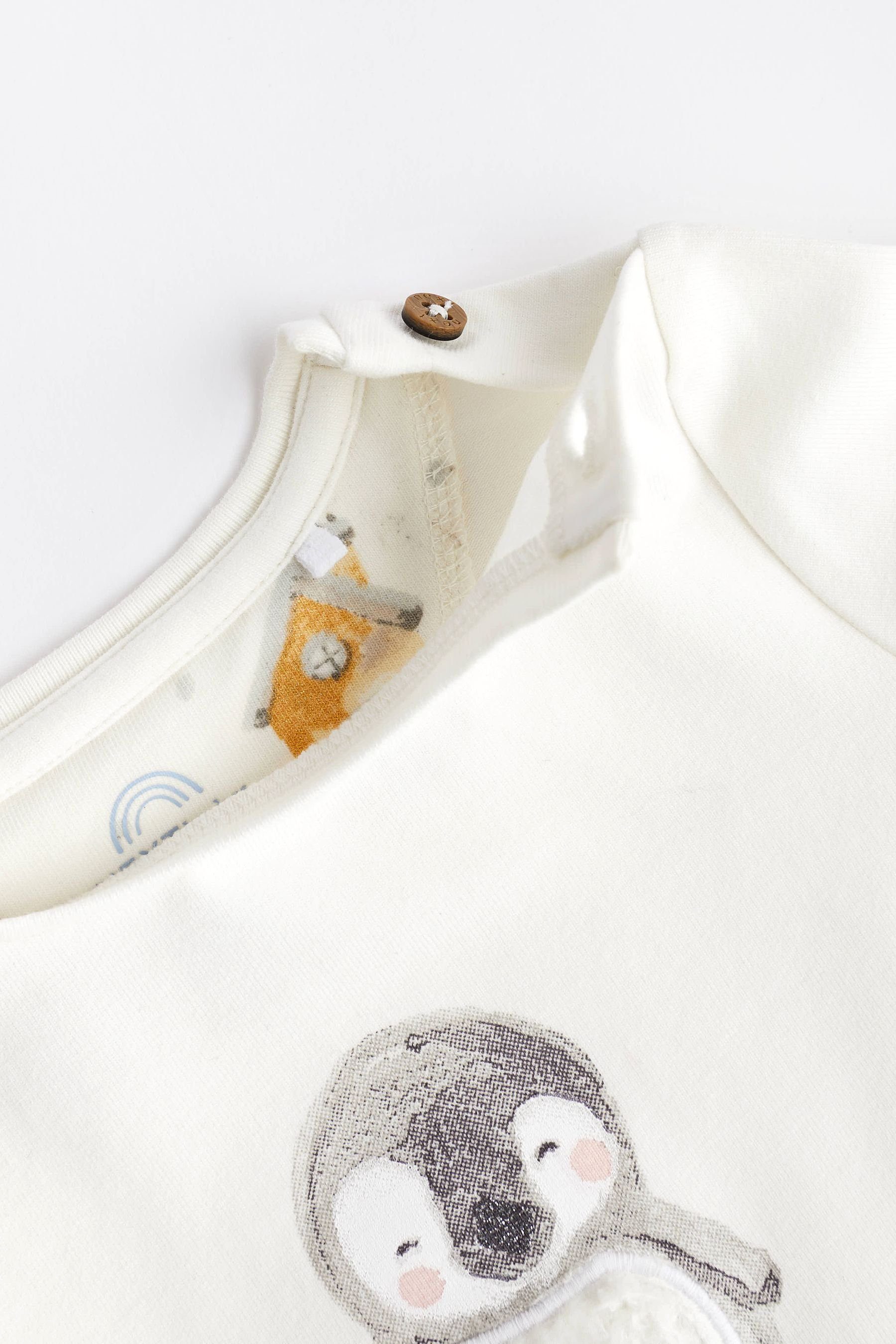 Next Shirt & zweiteiliges für Set Leggings Babys, (2-tlg) Leggings White und T-Shirt Penguin
