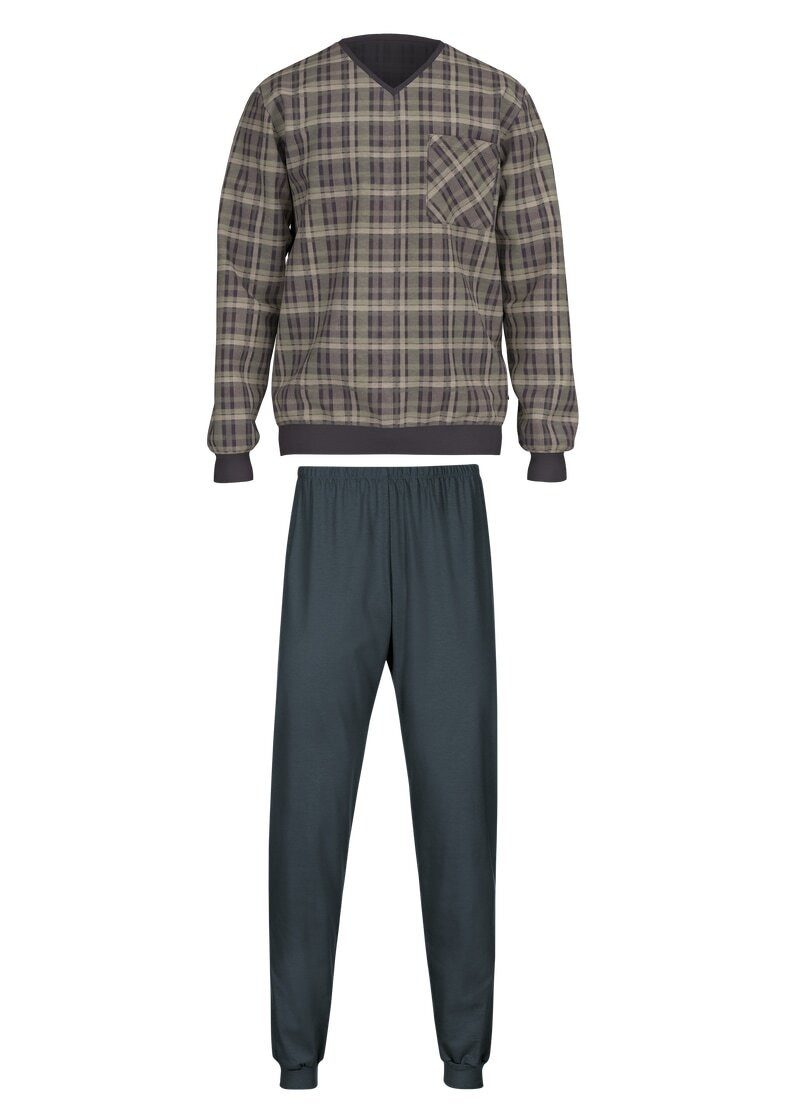Trigema Schlafanzug TRIGEMA Pyjama mit Karomuster (1 tlg) – Bild 2 von 3