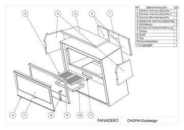 Panadero Kaminofen Kaminofen Chopin Ecodesign, 8,9 kW, Zeitbrand
