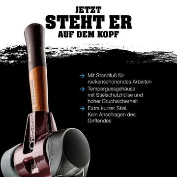 Halder KG Gummihammer HALDER SIMPLEX Schonhammer Ø 80 mm Gummi / Superplastik mit Standfuß