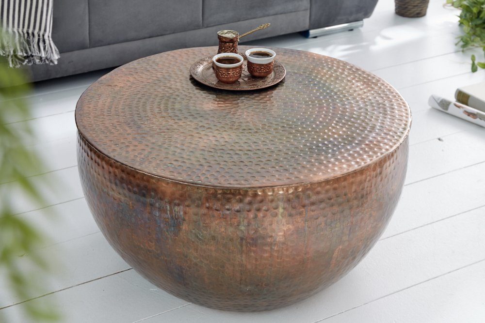 riess-ambiente Couchtisch ORIENT II Ø60cm kupfer geflammt (1-St), Wohnzimme günstig online kaufen