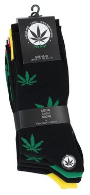 Vincent Creation® Socken Weed Socks "365 High" (4-Paar) in angenehmer Baumwollqualität