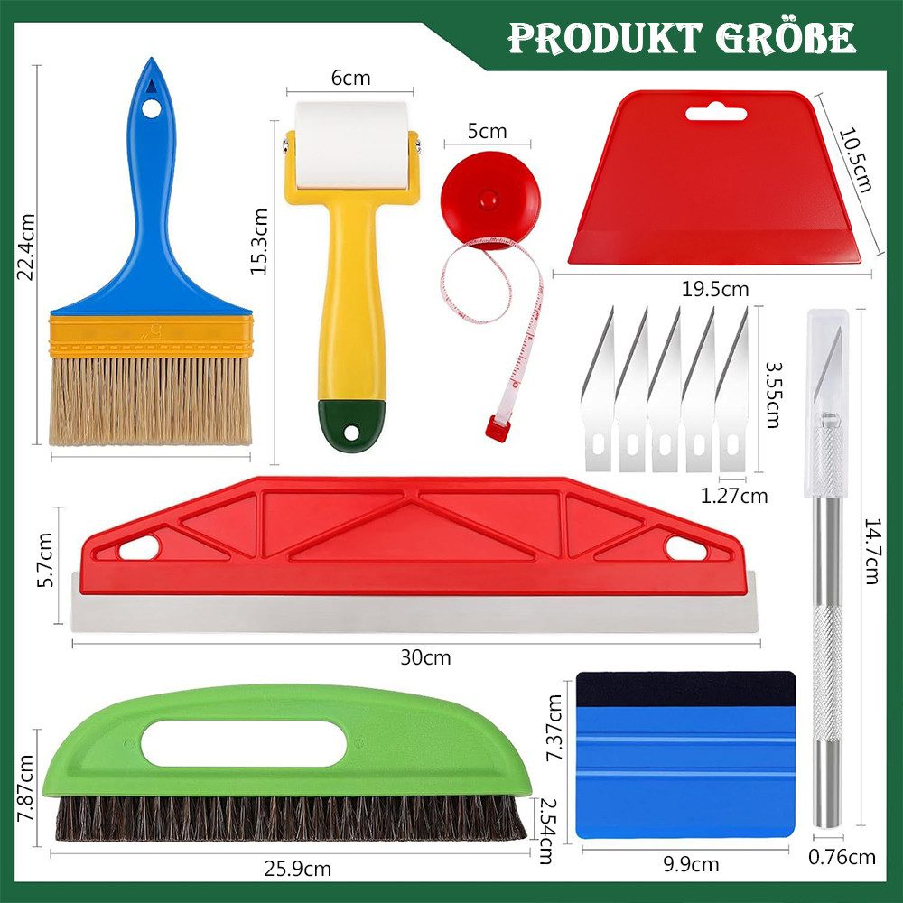 TUWENA Tapetenspachtel 13-teiliges Set Tapetenwerkzeuge, Präzises Tapeten G günstig online kaufen