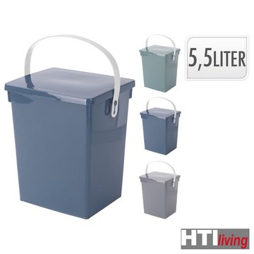 HTI-Living Mülleimer Eimer mit Deckel, farbl. sortiert 5,5 Liter