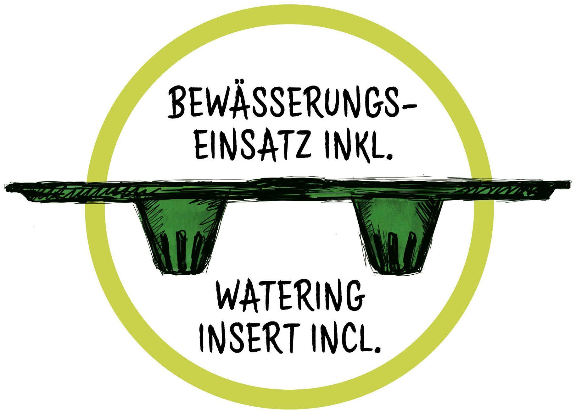 Scheurich CARBON 40/266 GROOVE+ flower pot, frost-resistant, UV-resistant, recyclable, ØxH: 39x35 cm