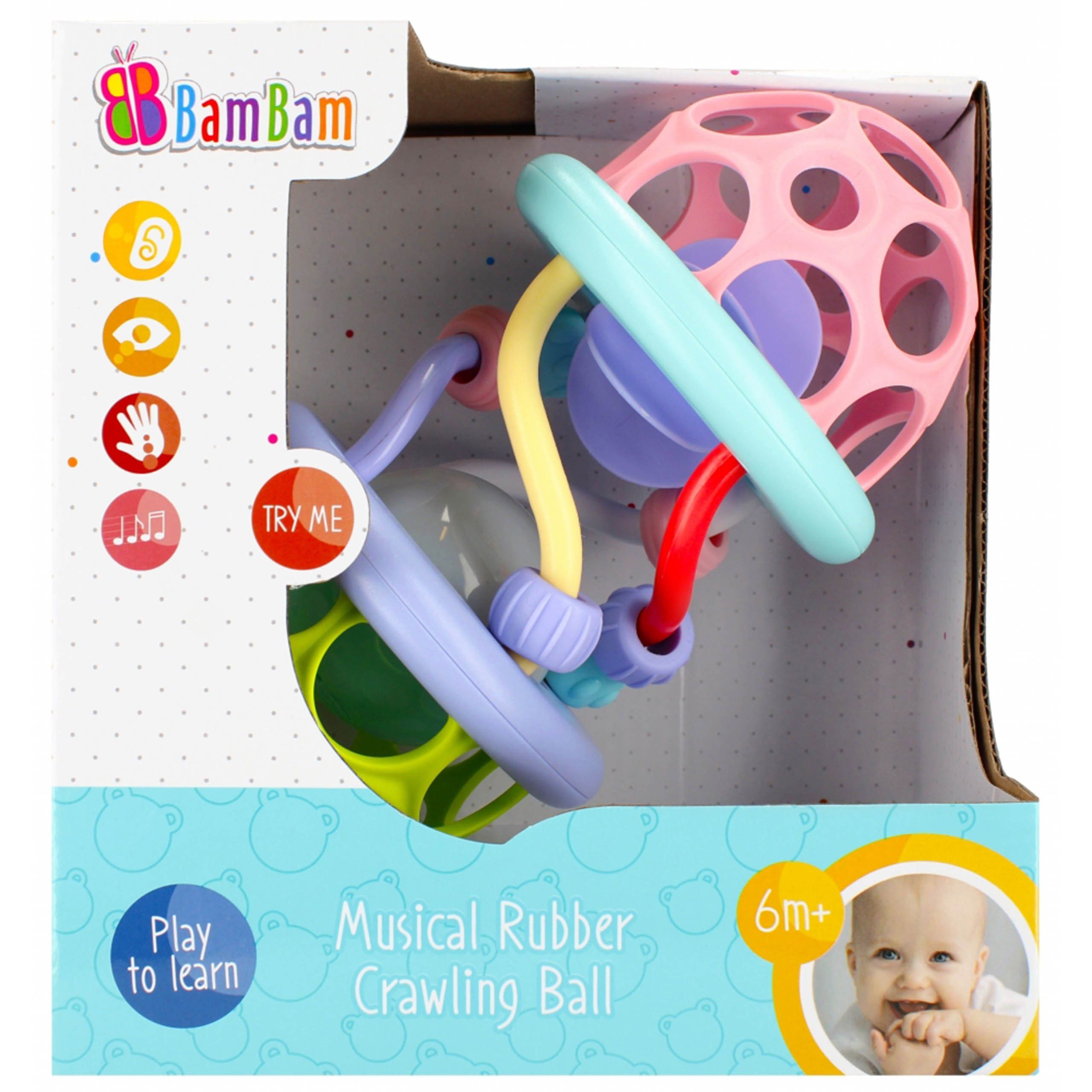 Lernspielzeug Musikalischer Gummiball, Lernspielzeug 6m+ BamBam
