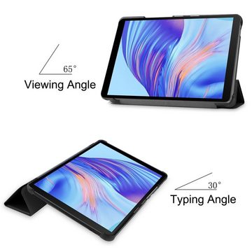 König Design Tablet-Hülle Huawei MatePad T8, Tablethülle für Huawei MatePad T8 Schutztasche Wallet Cover 360 Case Etuis Schwarz