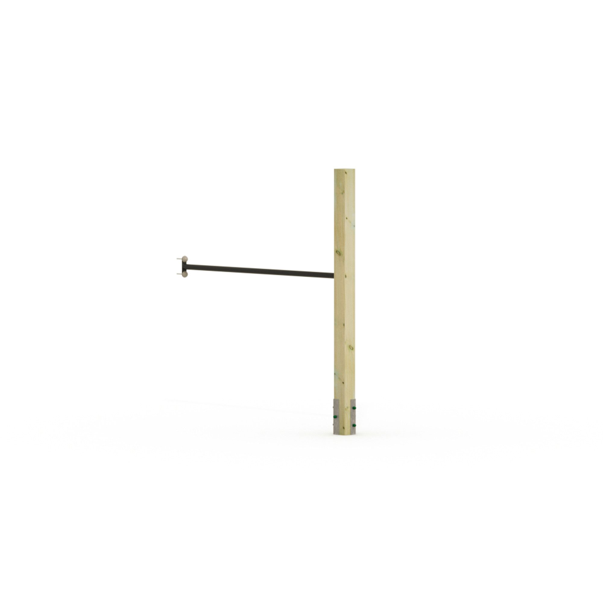 Wickey Spielturm-Erweiterung Turnanbau Fit Tumble 101 – Turnspaß an Spielturm / Schaukel, (Spielturm-Erweiterung Turnreck - Ideal zur Förderung von Kraft & Koordination, Turnanbau mit Reckstange - Inklusive Holzpfosten, Anker & Schrauben), Robuste Stahlkonstruktion - wetterbeständig & pflegeleicht