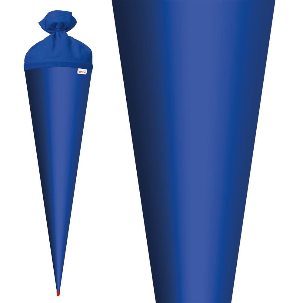 Roth Schultüte Basteltüte 70 cm, rund ultramarinblau Einschulung Zuckertüte Spitze Filz-Verschluss – Bild 3 von 5