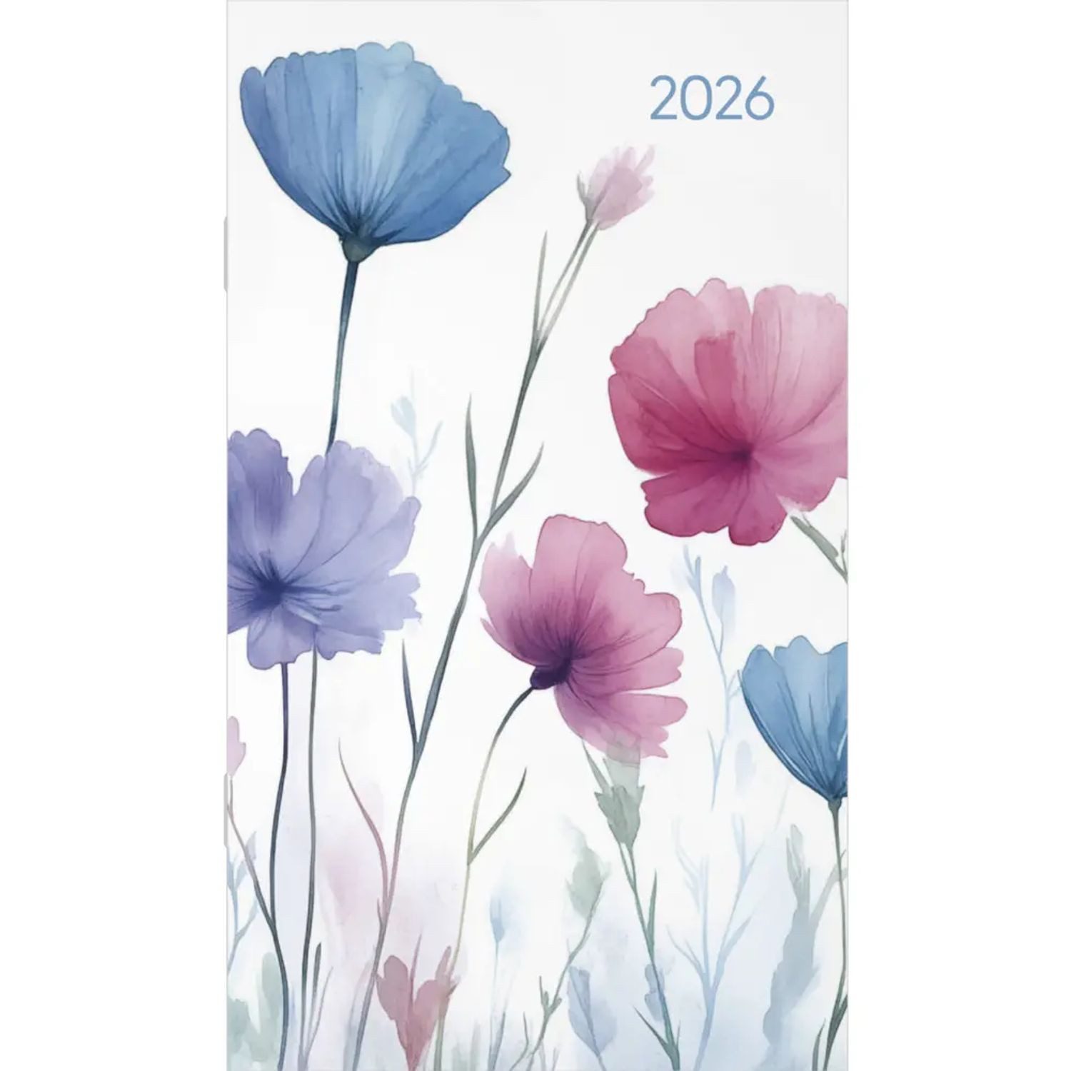 Alpha Edition Taschenkalender Alpha Edition - Miniplaner Style Blumenwiese 2026 - Taschenkalender...