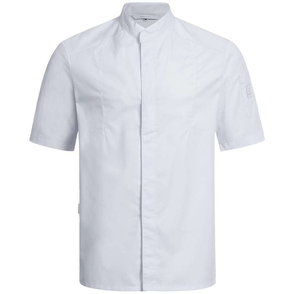 GREIFF Kochjacke Greiff GASTRO MODA Cuisine Herren Premium-Kochjacke Kurzarm Weiß