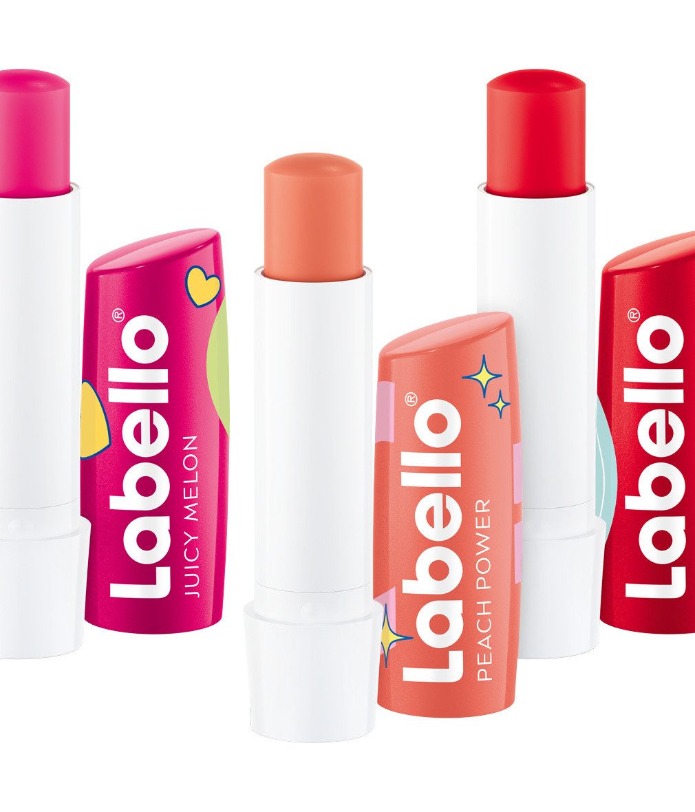 Labello Lippenbalsam Fruities Retro Edition Set 4er Set Lippenpflege, 3-tlg.