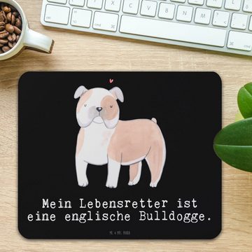 Mr. & Mrs. Panda Mauspad Englische Bulldogge Lebensretter - Schwarz - Geschenk, Einzigartiges (1-St), Ergonomisch geformt