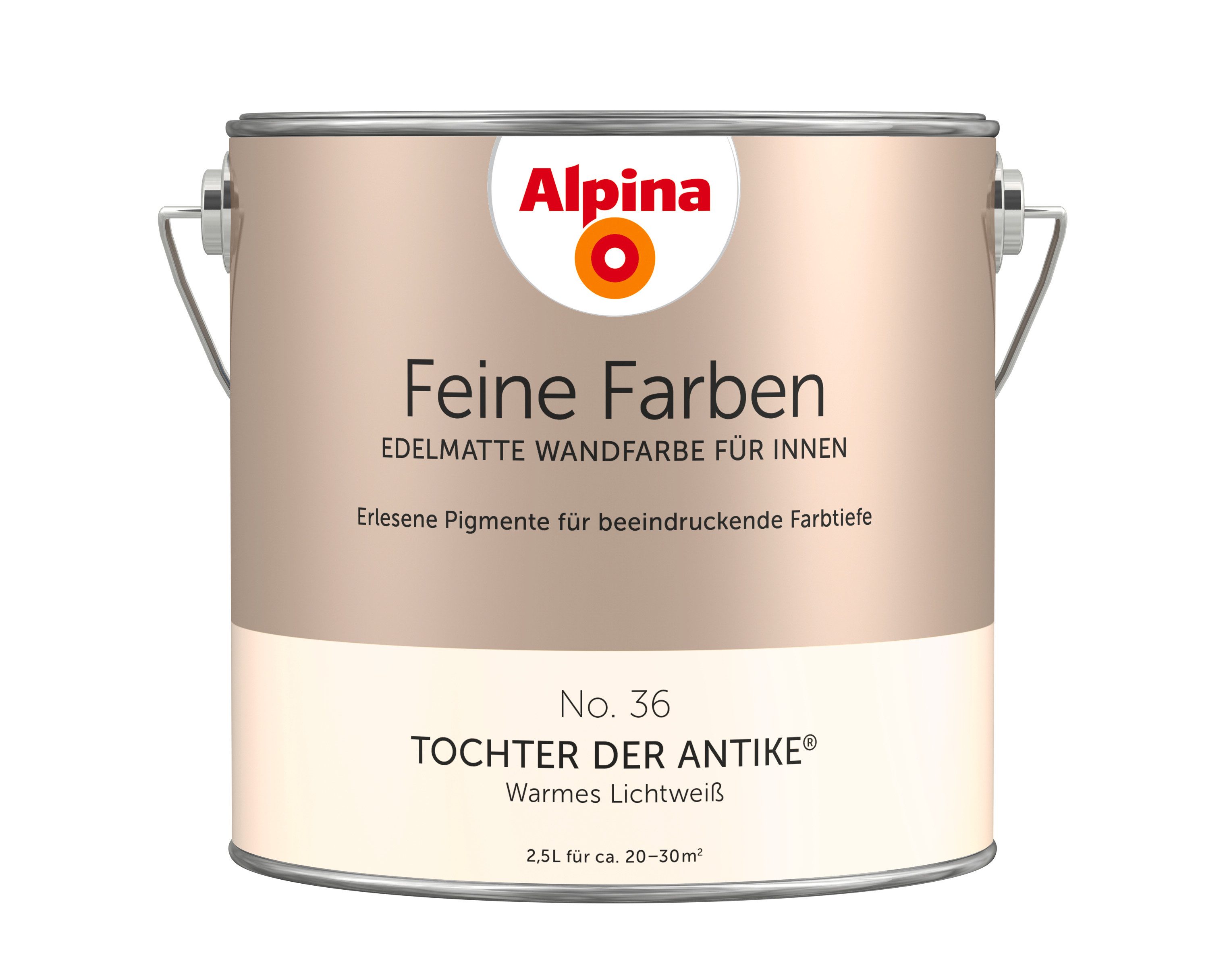 Wandfarbe Alpina Feine Farben edelmatt 2,5 Liter - Farbfamilie Beige