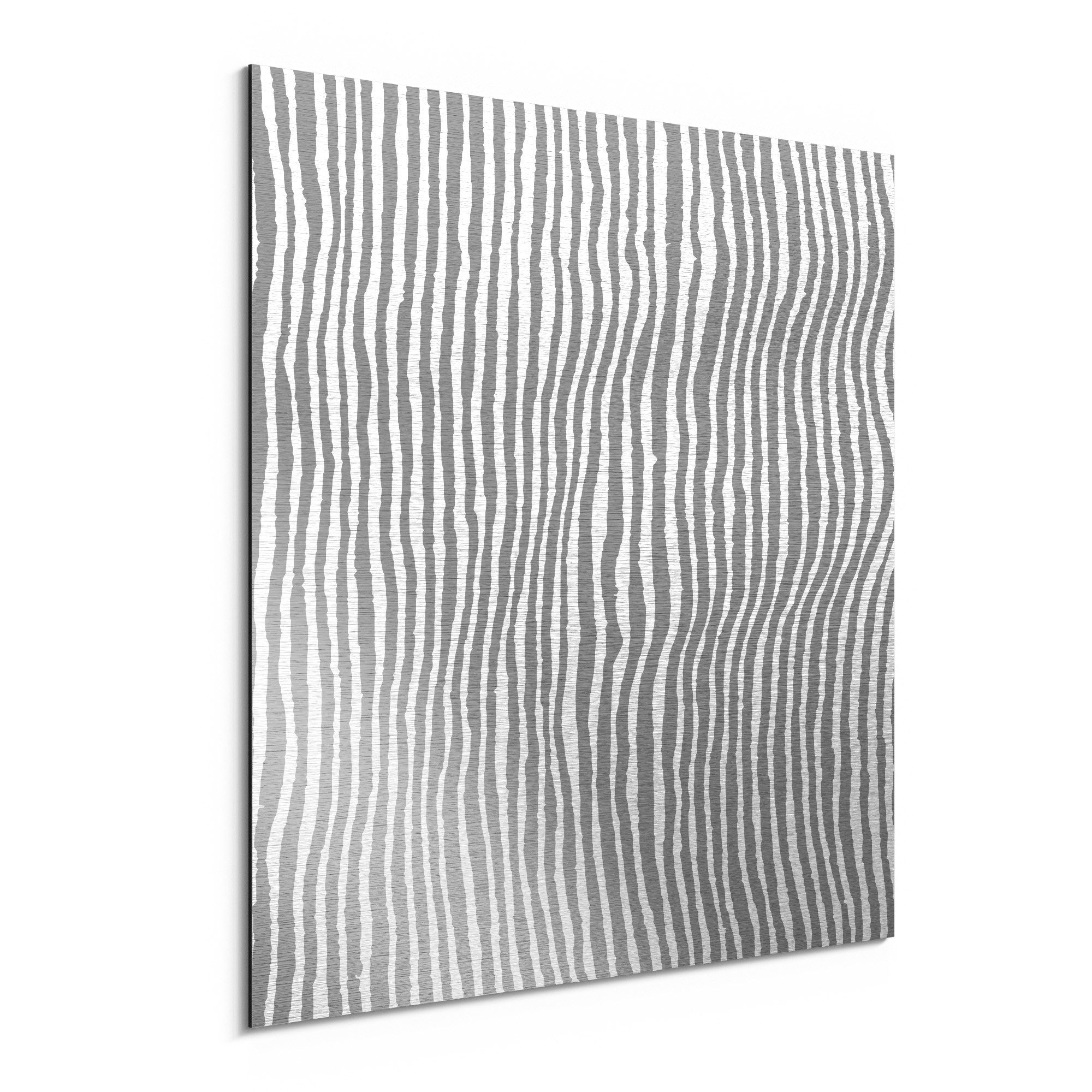 DEQORI Metallbild 'Die Minimalwelle', Alu Dibond Bild Aluminium Aluverbundplatte Design Wandbild Aludibond