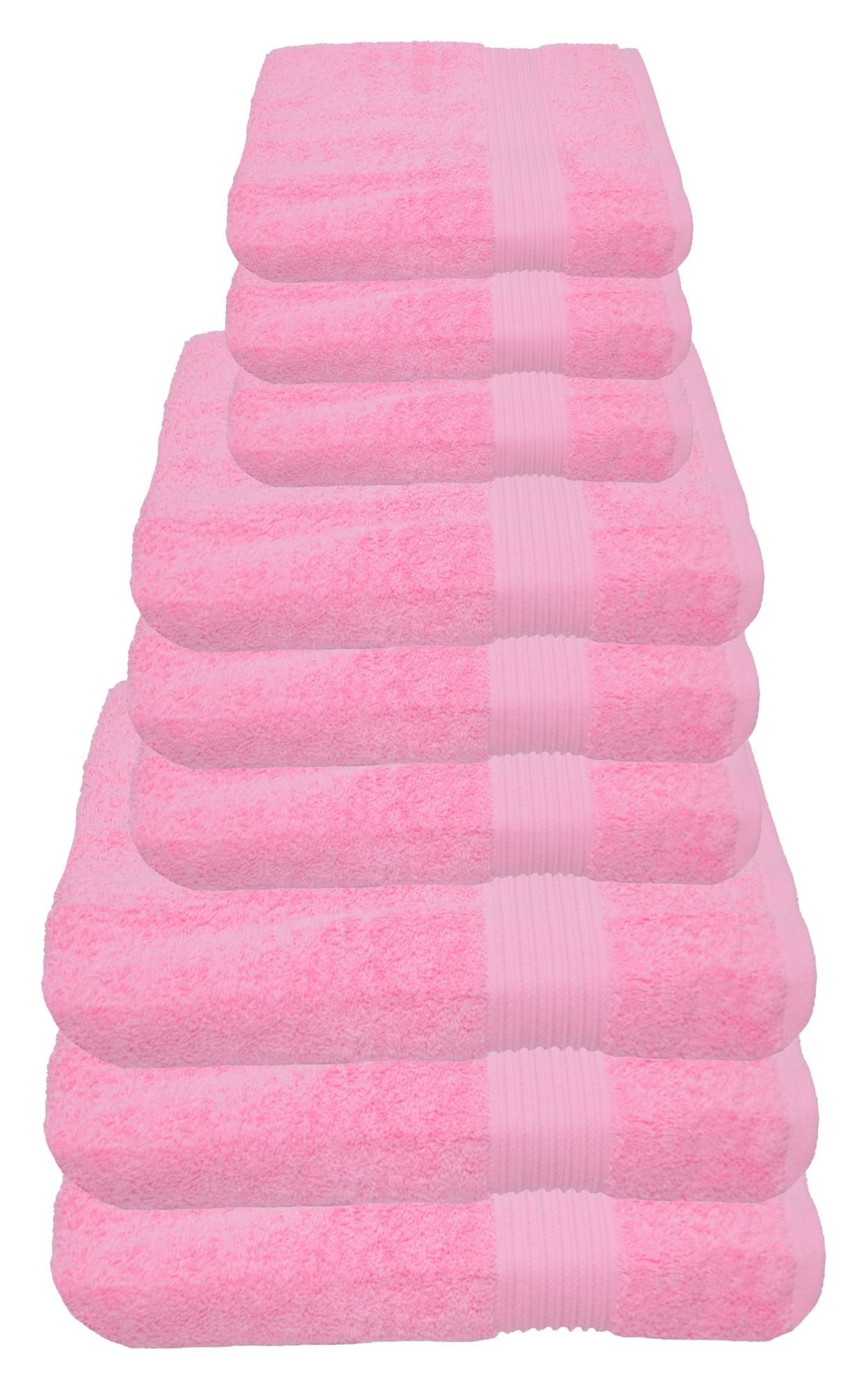 Julie Julsen Handtücher 9-Handtücher-Babyrosa, Baumwolle (9-St) günstig online kaufen