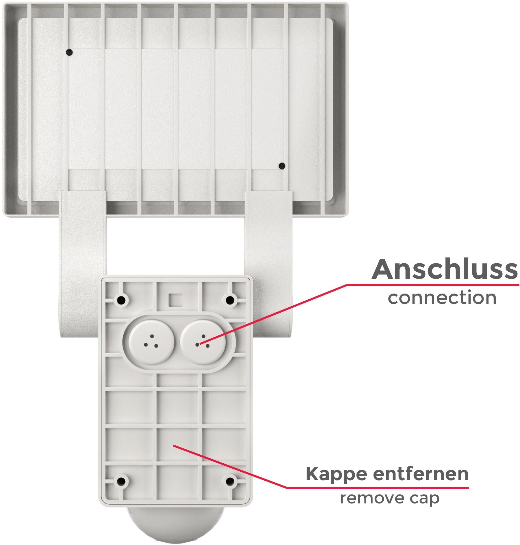 B.K.Licht Außen-Wandleuchte Dämmerungssensor, integriert, LED fest IP44, mit Bewegungsmelde, LED 2.000lm, Aussenbeleuchtung mit Neutralweiß, Aussenlampe 4.000K BK_AS1183 20W, Neutralweiß