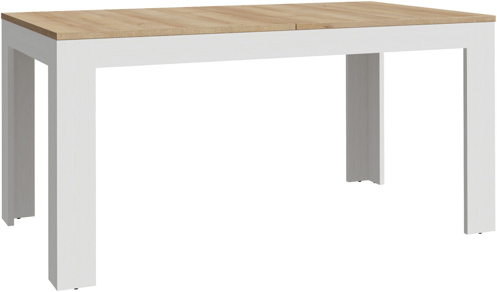 FORTE Esstisch Bohol, Esstisch ausziehbar bis 2,06 mtr., Tischplatte Holzdekor, B/H/T 160/78,2/90,2 cm, erweiterbar bis 206,6 cm, 2farbiges Dekor
