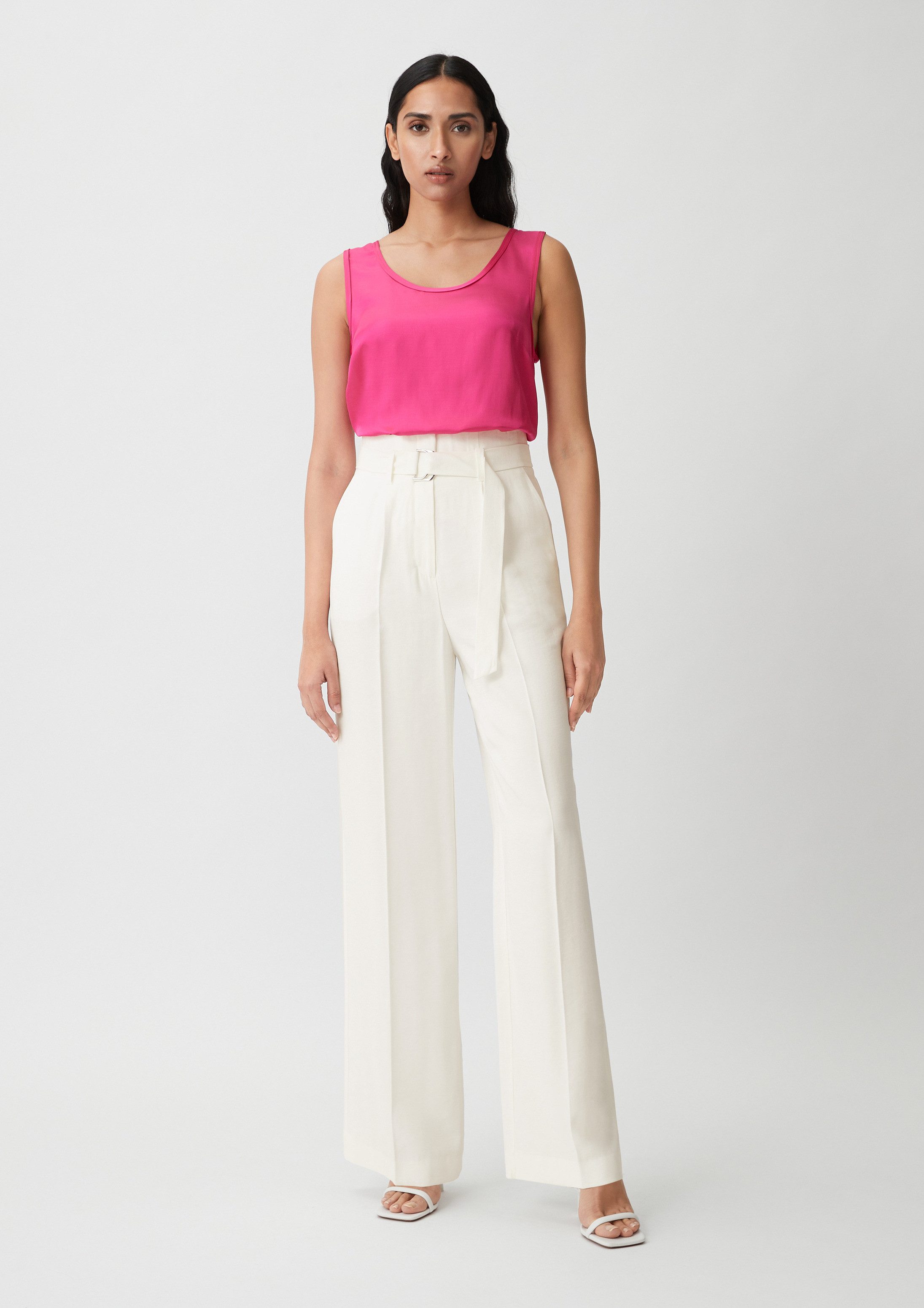 comma Chinos Hose Loose: Hose mit Bügelfalten