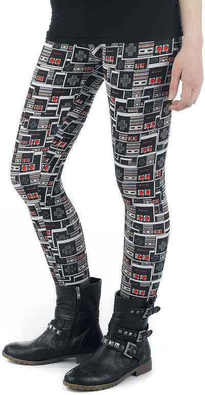 Nintendo Leggings NINTENDO Controller Leggings 90 Jahre Mottoparty