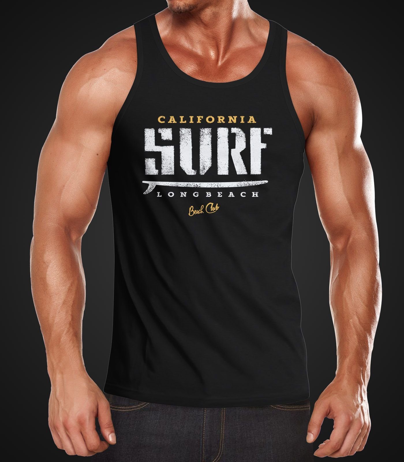 Neverless Tanktop Herren Tank-Top Surf Druck günstig online kaufen