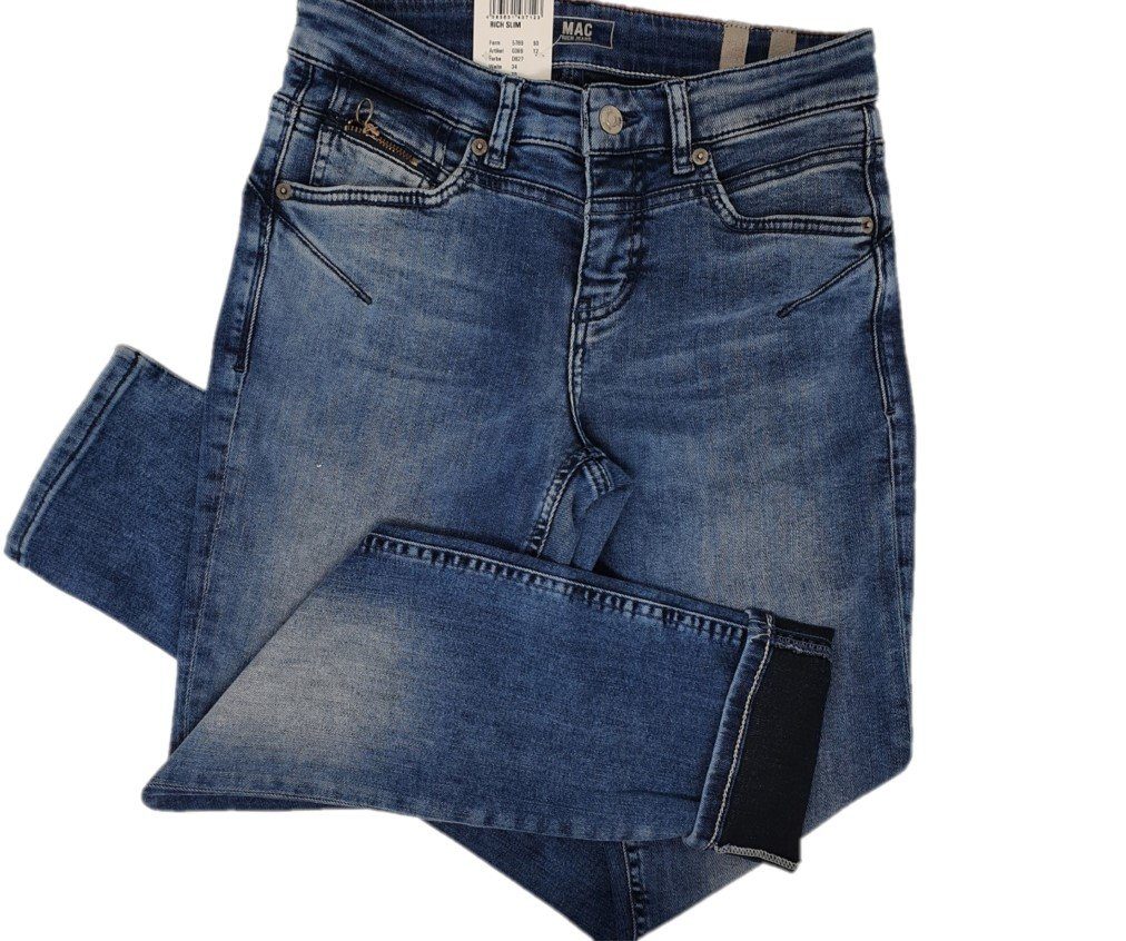 5789-90-0389 Slim-fit-Jeans MAC Rich Light Slim authentic mit Denim Jeans, Umschlag