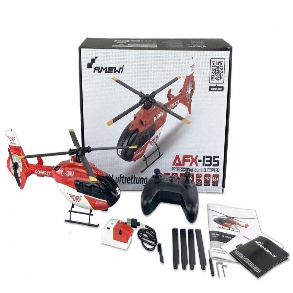 Amewi RC-Helikopter AFX-135 PRO Brushless - Helikopter - rot