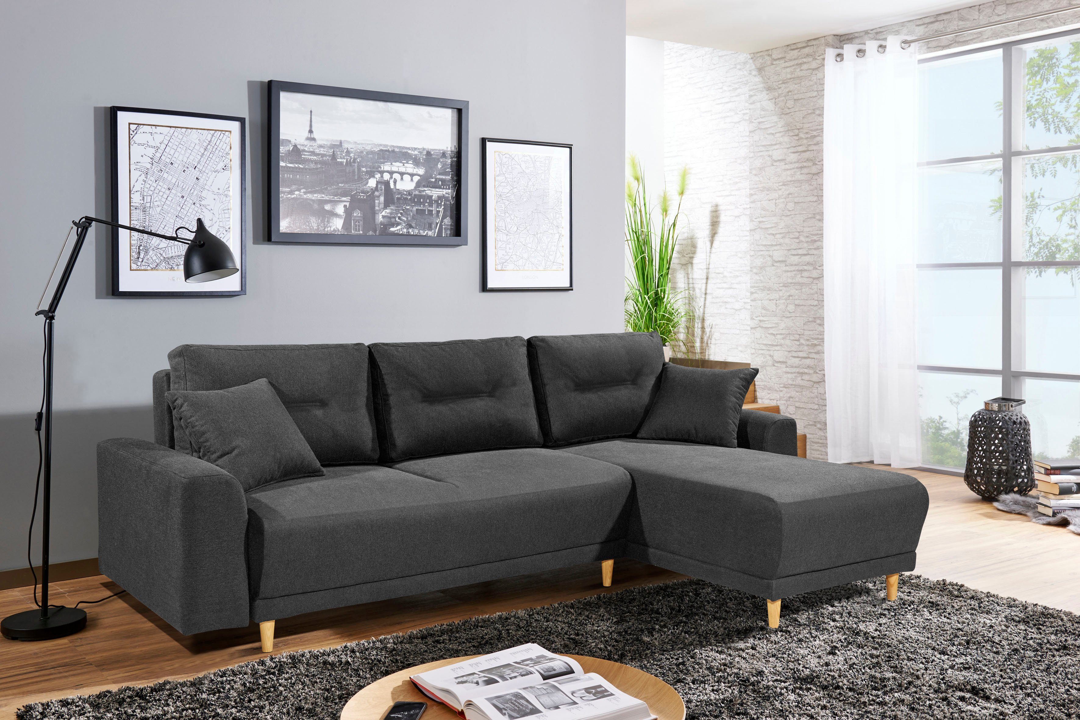 My Home Ecksofa Sarina Mit Holzfussen Myhome Trendiges Modernes Wohnen Zu Bestpreisen Online Kaufen Otto