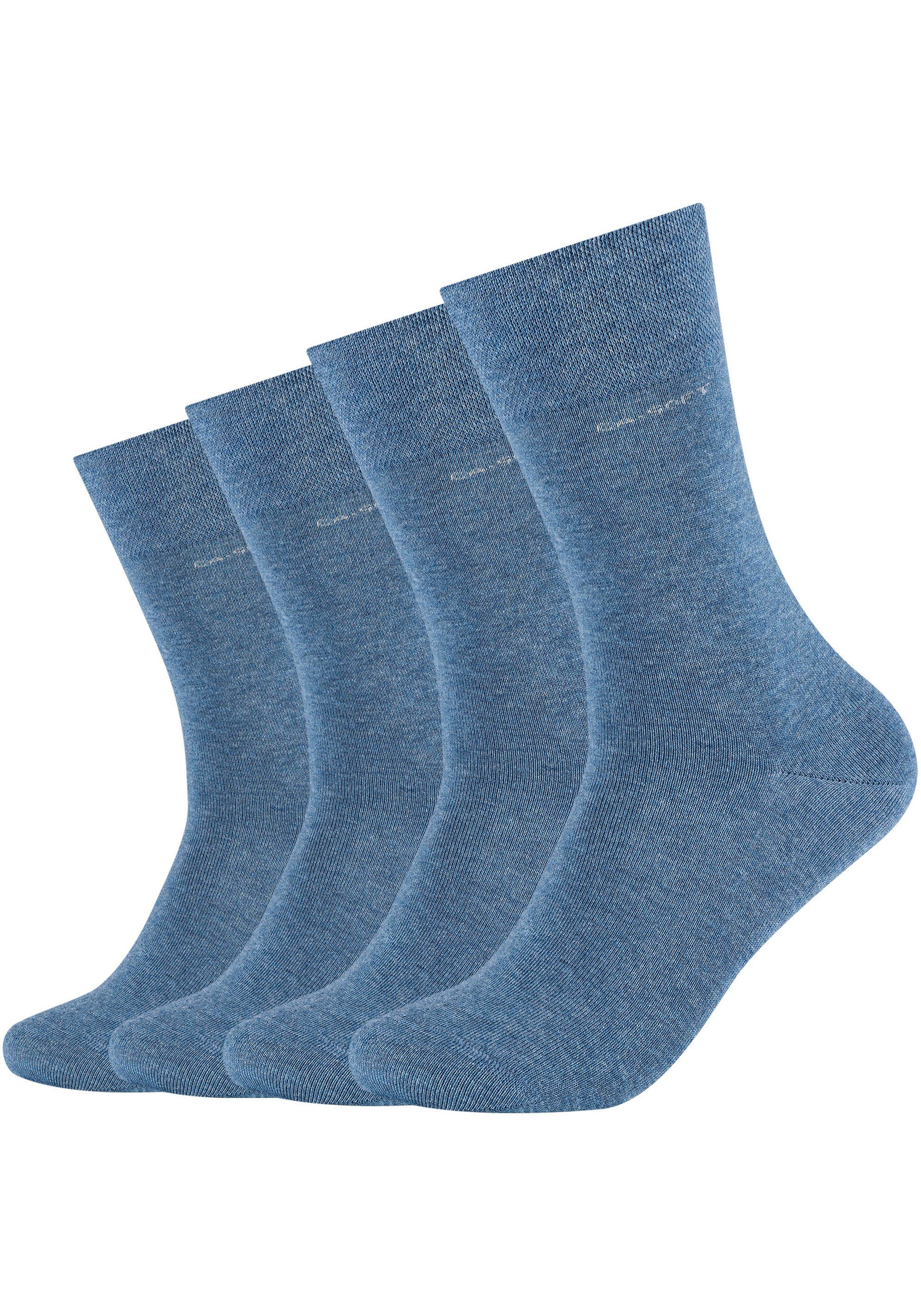 (Packung, Zehenbereich und Camano Fersen- denim-melange Socken 4-Paar) Mit verstärktem