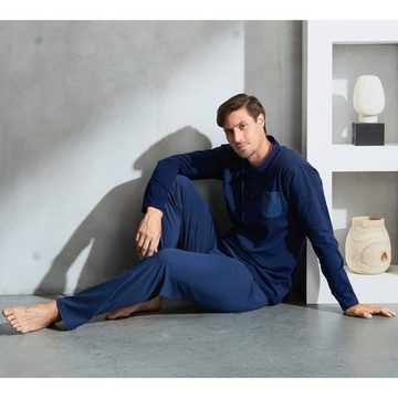 Erwin Müller Pyjama Herren-Schlafanzug Single-Jersey gemustert