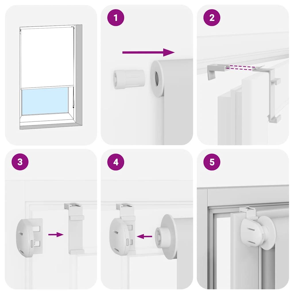 vidaXL Gardine Duschrollo 110x240 cm Stoffbreite 106 cm