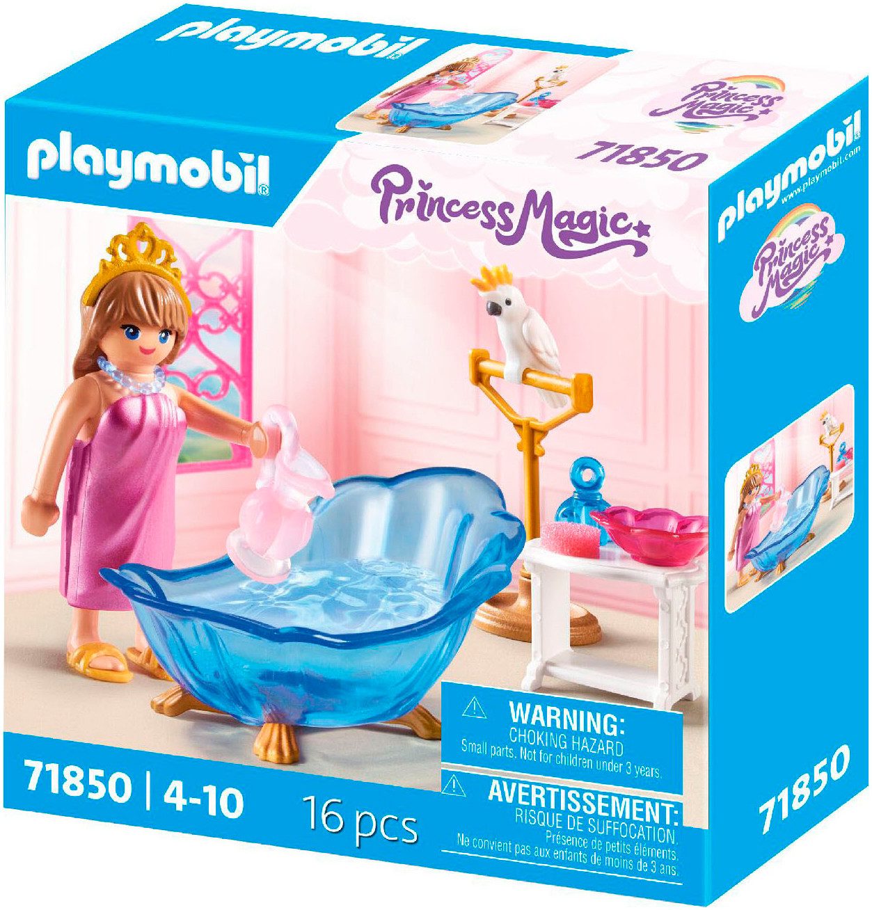 Playmobil® Badezimmer für Prinzessin (71850), Playmobil Princess Magic Konstruktions-Spielset, (16 St)