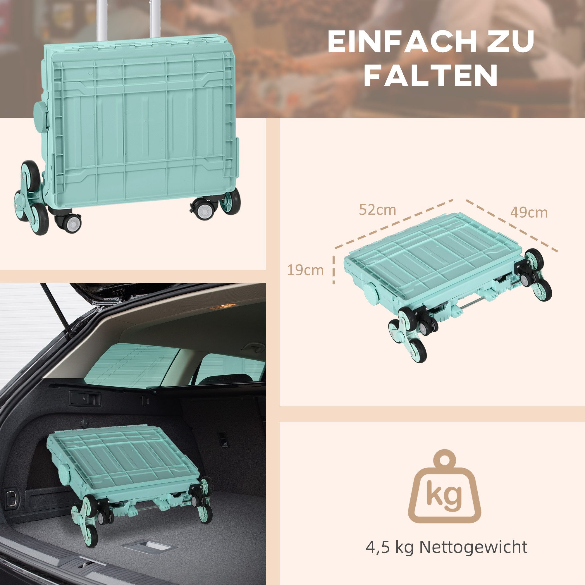DOPWii Einkaufstrolley Einkaufswagen Einkaufstrolley, Treppensteiger, klapp günstig online kaufen