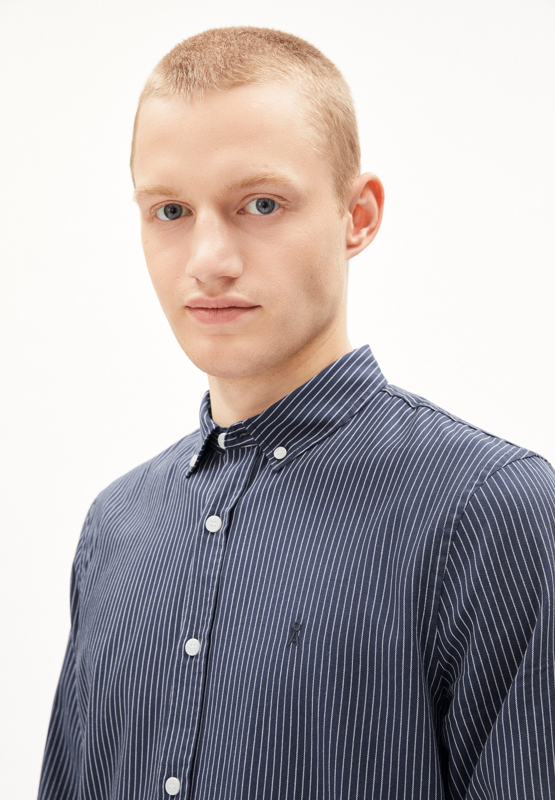Armedangels Langarmhemd QUAASA STRIPES Hemd aus Bio-Baumwolle (1-tlg., Regular Fit) Regular Fit