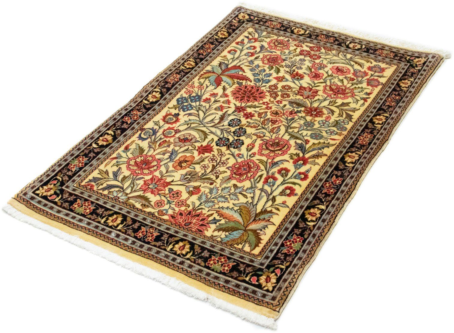 Teppich Ghom Teppich handgeknüpft beige, morgenland, rechteckig, Höhe: 7 mm,  handgeknüpft, Detailreich und stilvoll gemustert
