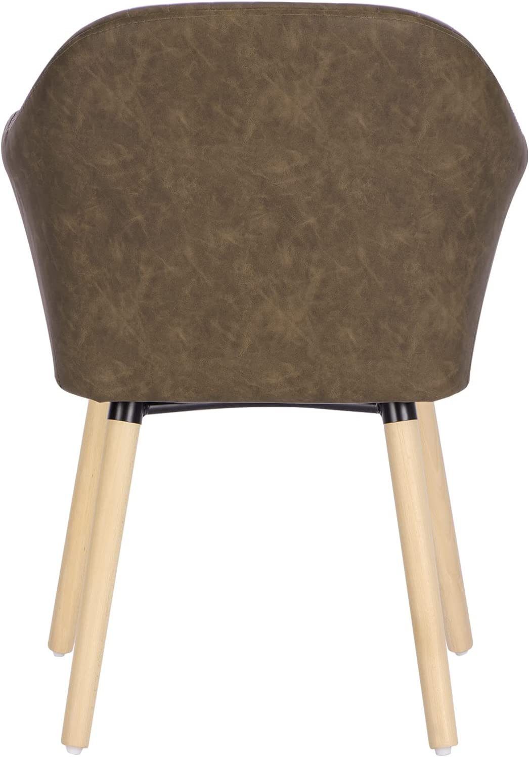 Woltu Esszimmerstuhl (1 St), Wohnzimmerstuhl Sessel Stuhl Design Massivholz Dunkelbraun