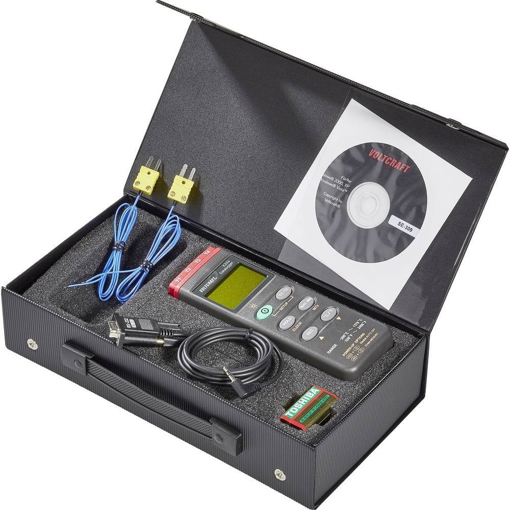 VOLTCRAFT Außentemperaturanzeige Digital-Thermometer Datalogger K204D, Datenlogger-Funktion