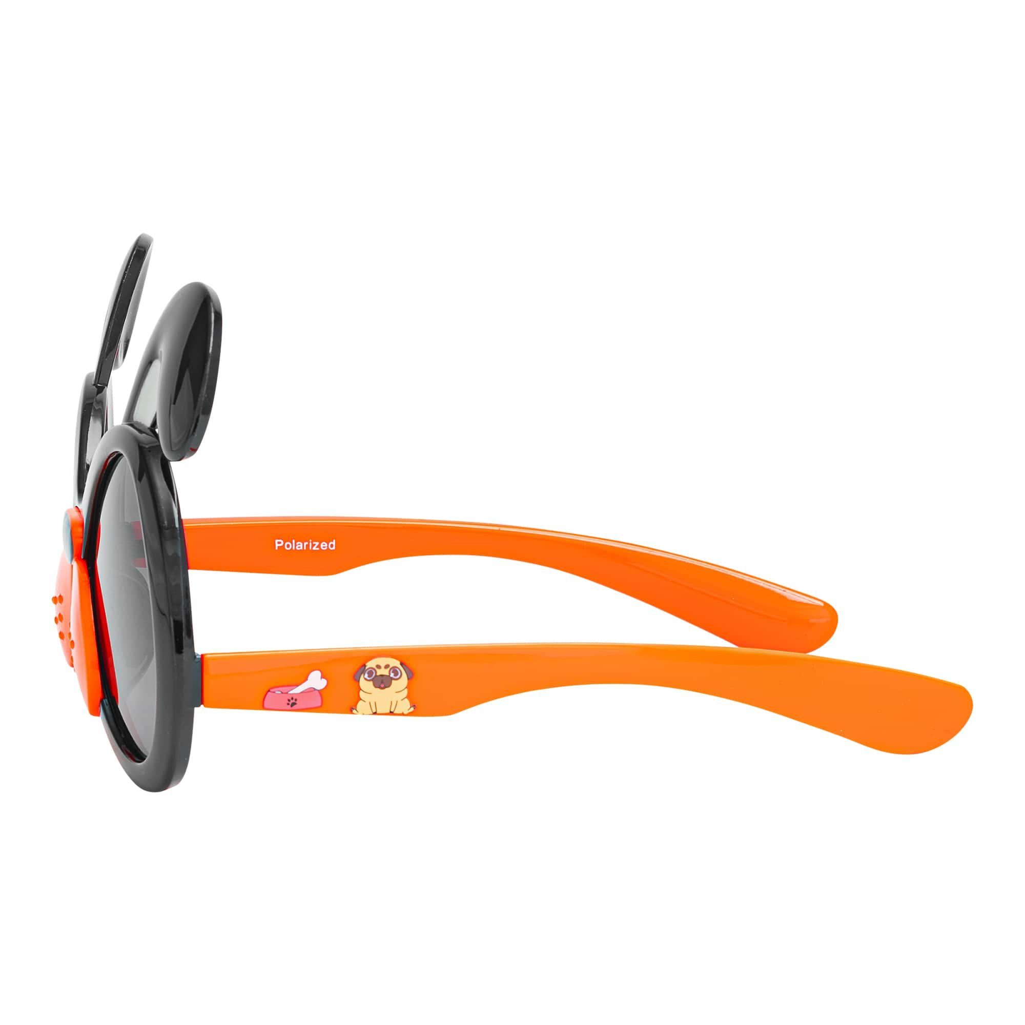 Eyewear Schwarz-Orange Kinder Sonnenbrille BEZLIT polarisierten mit (1-St) Sonnenbrille Linsen Mädchen Designer Jungen