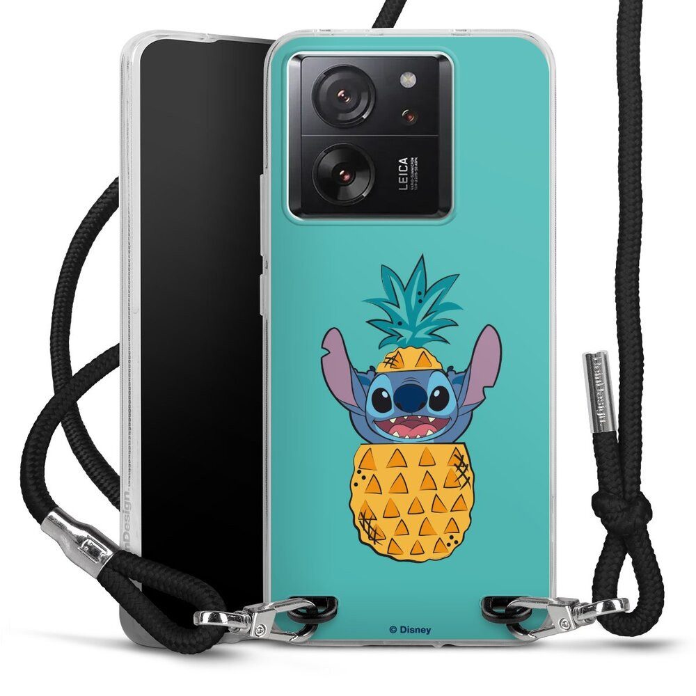 DeinDesign Handyhülle Disney Lilo & Stitch Ananas Stitch Pineapple, Xiaomi 13T Pro Handykette Hülle mit Band Case zum Umhängen