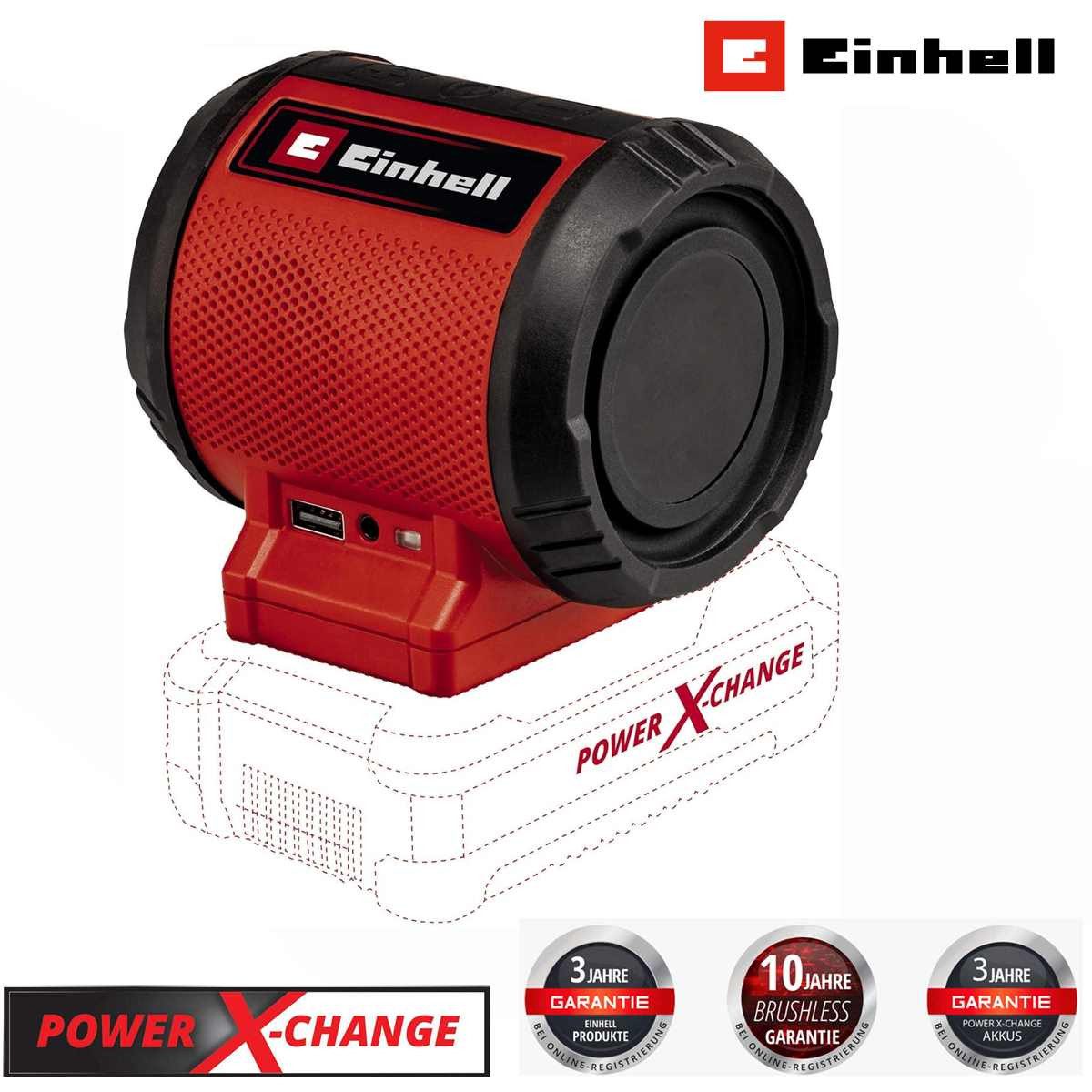 Einhell Lautsprecher TC-SR 18 Li BT - Solo, Bluetooth, AUX-/USB-Anschluss Portable-Lautsprecher