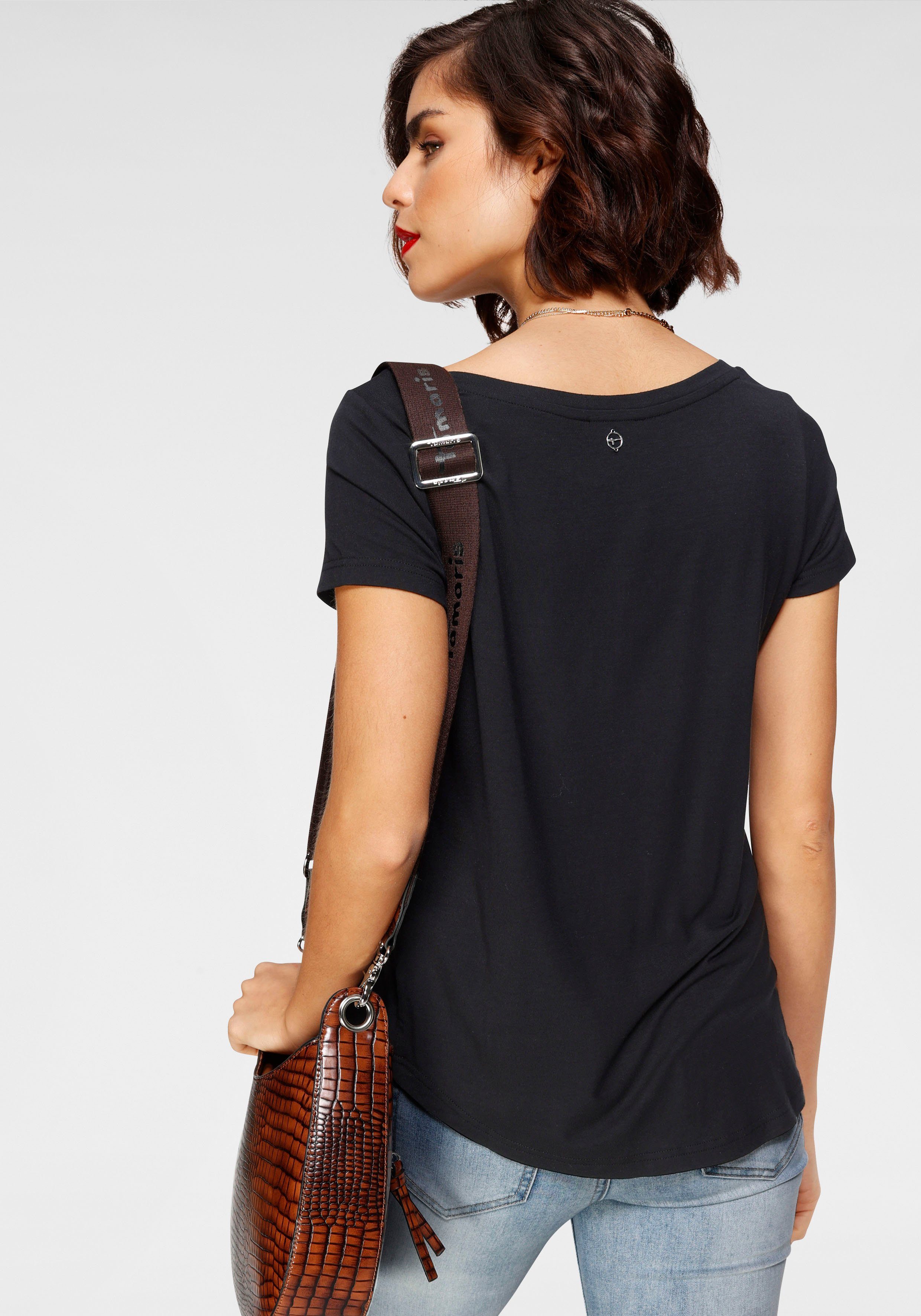 Tamaris T-Shirt Kurzarm, lässige Passform, aus günstig online kaufen