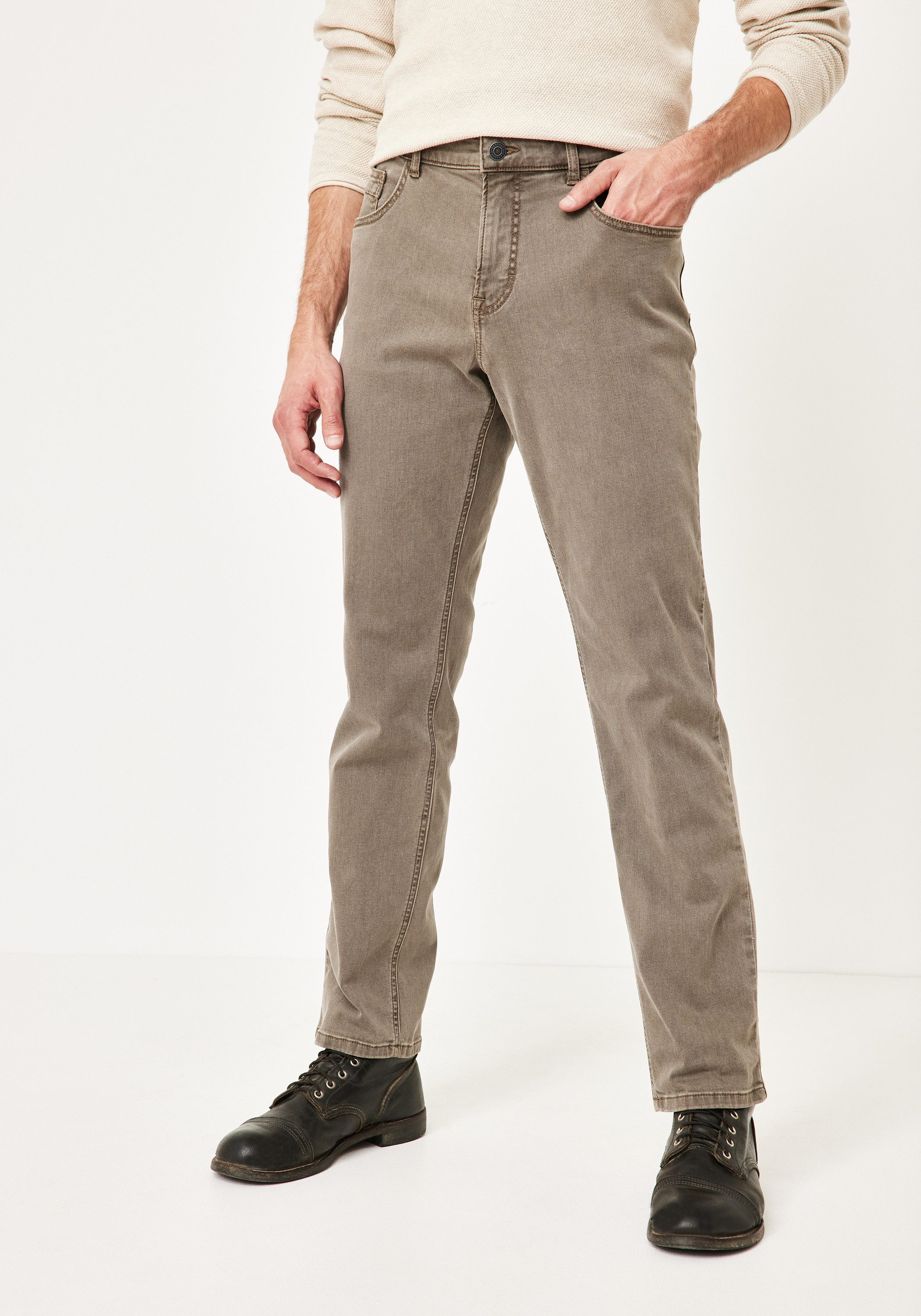 Paddock's Slim-fit-Jeans PIPE Braune Denim Jeans mit Stretch günstig online kaufen