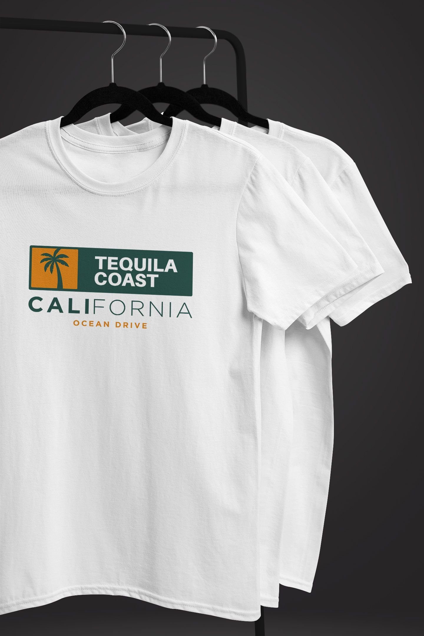 Neverless Print-Shirt Neverless® Herren T-Shirt Streetstyle Coast Fashion Print Drive Palme Sommer California mit Tequila Ocean