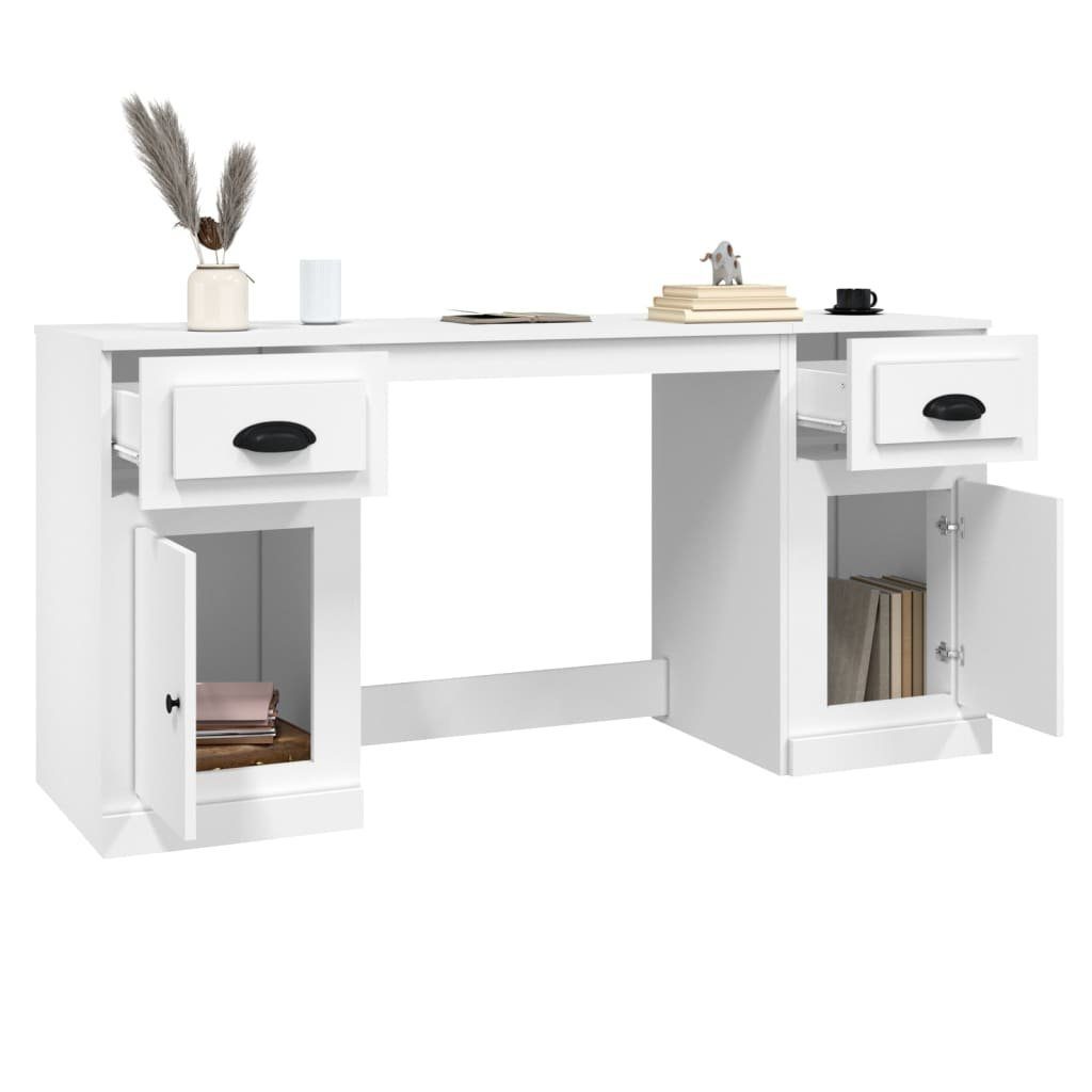 Stauraum mit Holzwerkstoff furnicato Schreibtisch Weiß