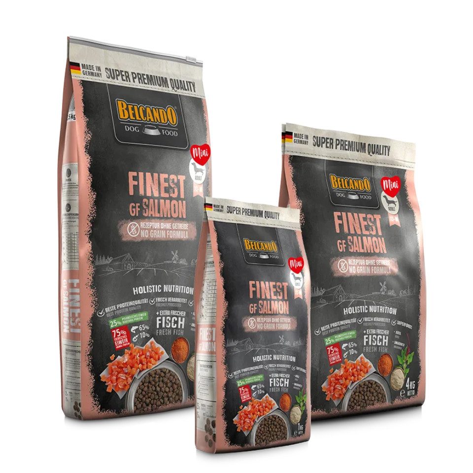 Belcando Finest GF Salmon - getreidefreies Trockenfutter für sensible Hunde, Trockenfutter für: Hunde