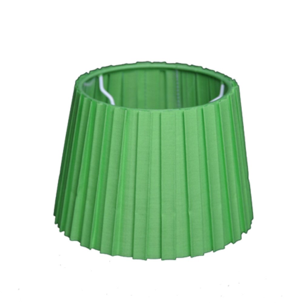 Dirk Davids Leuchten GmbH Lampenschirm Lampenschirm Chintz Grün Boxplissee TL 16-13-12 Rund, Exklusives Design