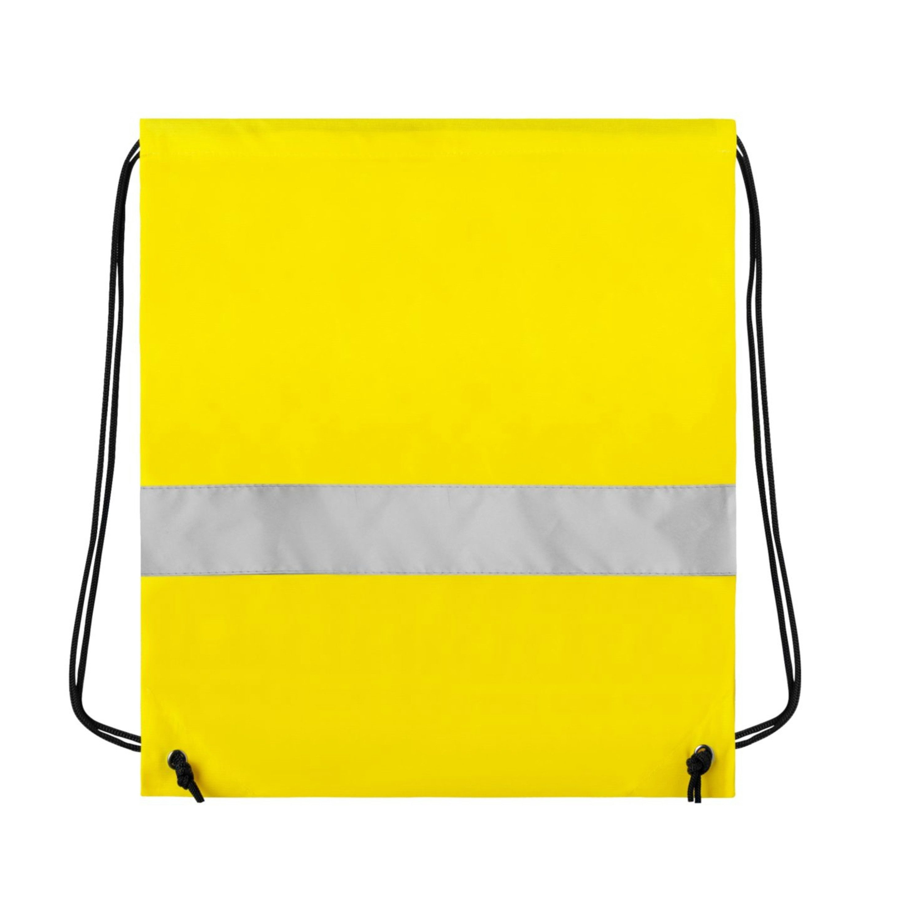 GOLDKIDS Turnbeutel Kordelzugbeutel mit Reflektierenden- (Kordelzug Turnbeutel String Schwimmbeutel, 1-tlg., Kordelzug, Rucksack Streifen für), Fitnessstudio Schwimmen Schuhbeutel - Gelb - 40 x35 cm