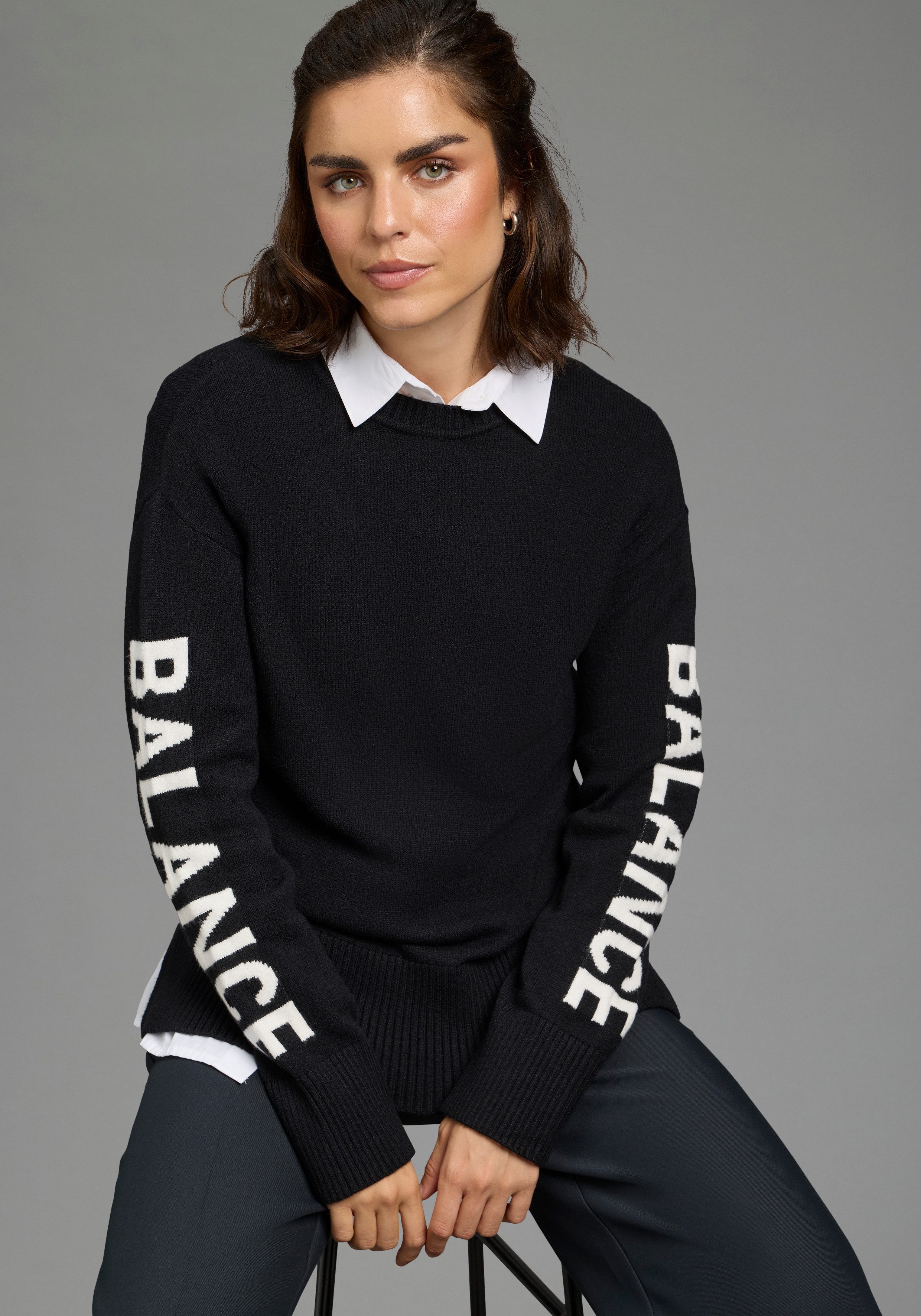 Laura Scott Strickpullover mit Jacquardmuster mit moderner Passform. € 39,99, (€ 39,99 pro 1 Stk).