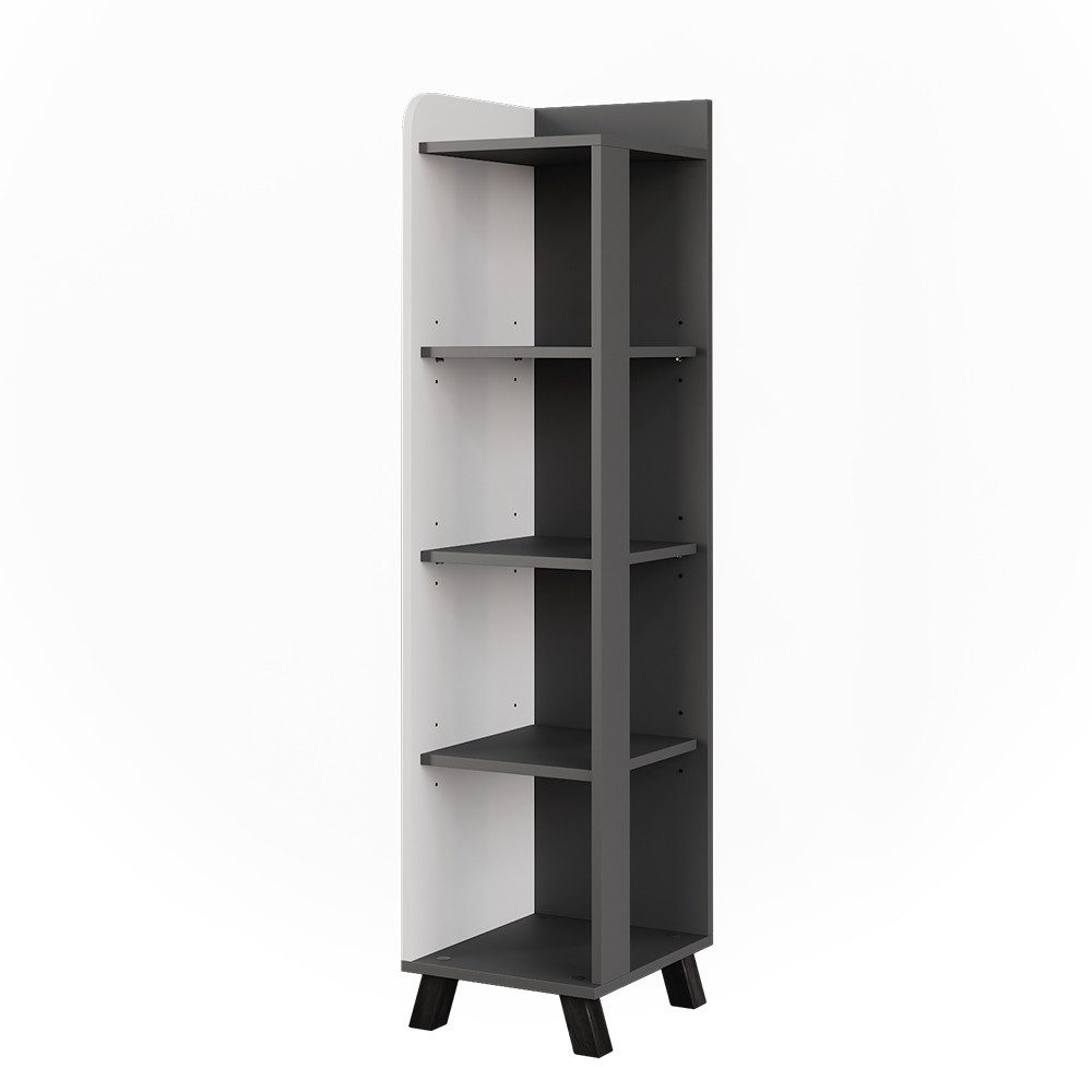 Vicco Midischrank Karen, Anthrazit/Weiß/Weiß, 30 x 128 cm mit Fächern günstig online kaufen
