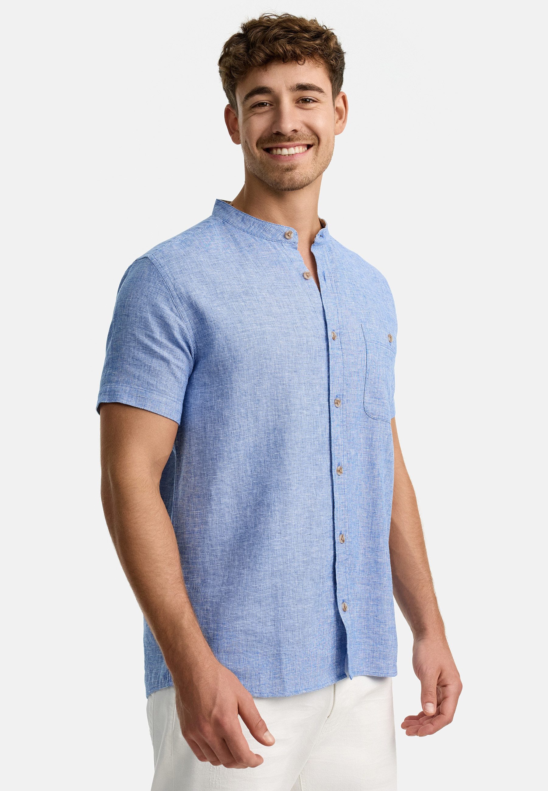 Indicode Kurzarmhemd Herren INHelmer Herrenhemd Kurzarm Kurzarm-Hemd in modernem und lässigem Schnitt